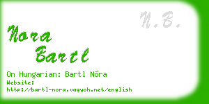 nora bartl business card
